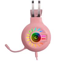 RAMPAGE RM-K44 ZENGIBAR USB 7.1 SURROUND PEMBE IŞIK EFEKTİ GAMING KULAKLIK